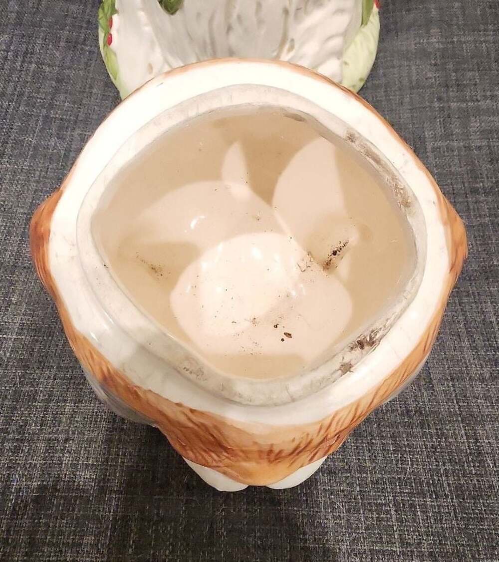 Vintage Ceramic Raccoon in Tree Stump Cookie Jar - Picture 6 of 8
